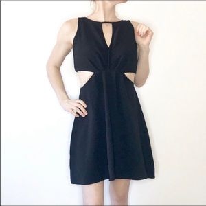 BCBG black cut out mini cocktail dress